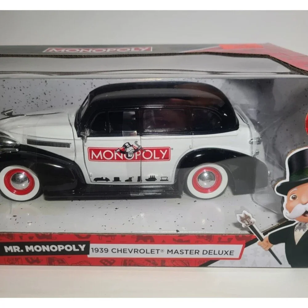 Jada Monopoly Model 1939 Chevrolet Master Deluxe Black & White 1/24 by Jada